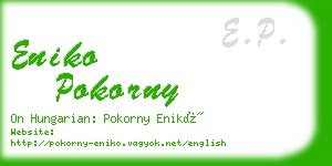 eniko pokorny business card